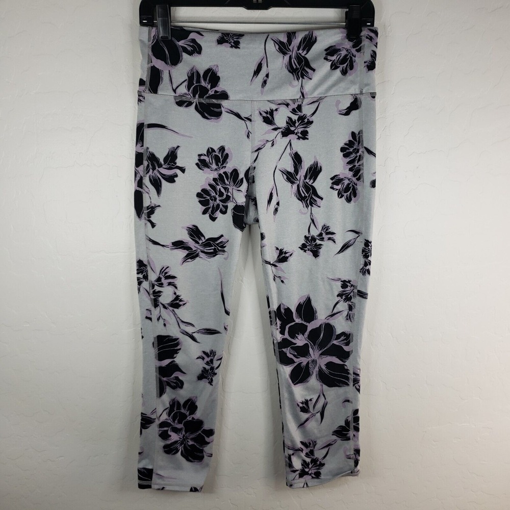 Athleta Leggings Women's Medium Magnolia Crop 21 Inch Floral Interior Pocket